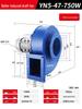 304 Stainless Steel High Temp Resistant Industrial Centrifugal Fan for Chimney Circulation, 380v Small Boiler Draft Fan