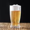 280ml/350ml Thin Waisted Striped Beer Cup "Romantic Flame Skirt Crystal Cup" Transparent Glass Beverage Cups Vertical Coffee Cup