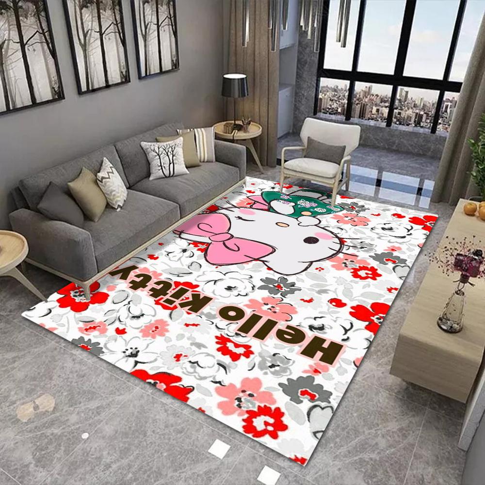 

Sanrio Hello Kitty Kawaii Carpet for Living Room and Bedroom bedside sofa Area Rug Pink Room Decor Gift for enthusiast 40X60CM