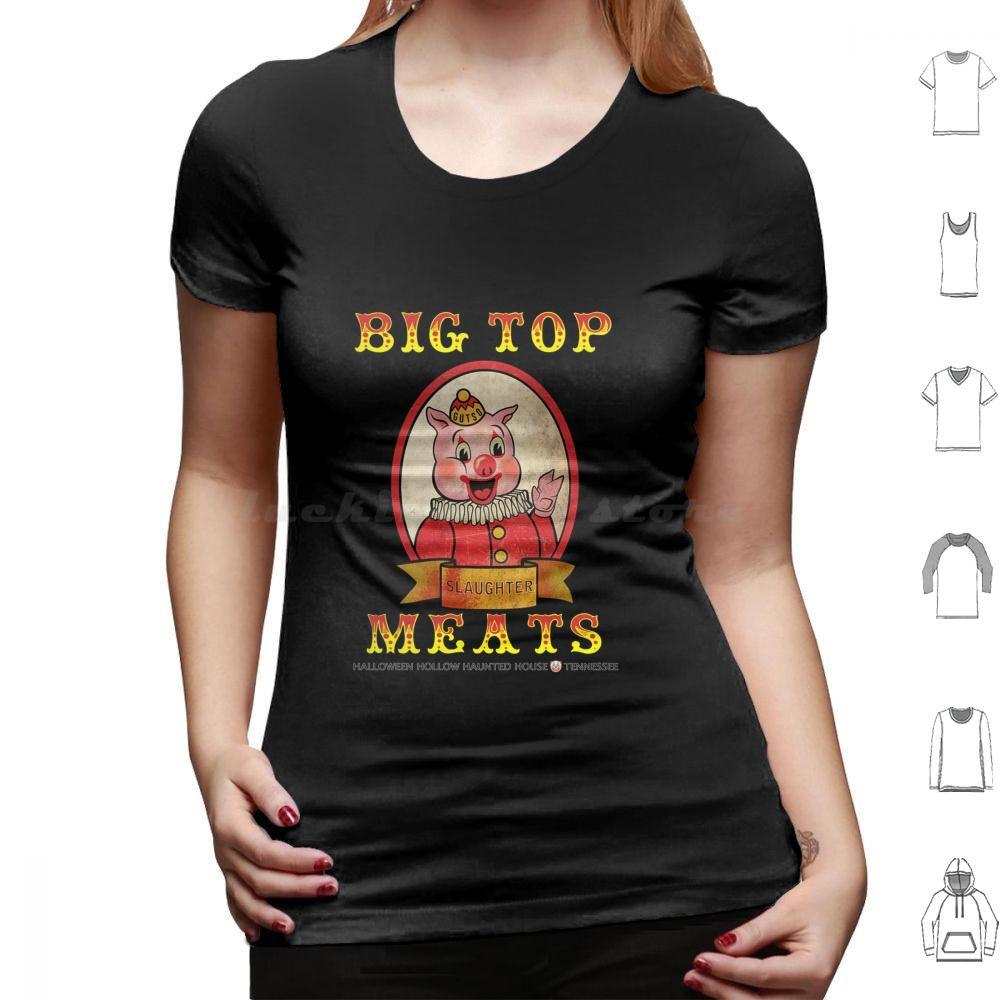 Big Top Meats T Shirt Cotton Men Women DIY Print Halloween Haunted House Halloween Hollow Big Top