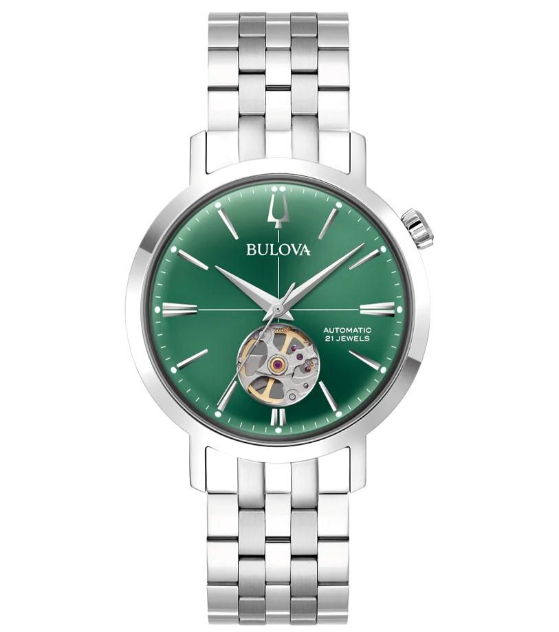 

Коллекция Bulova Aerojet Open heart Classic Automatic 96A319 96A320 зелёный