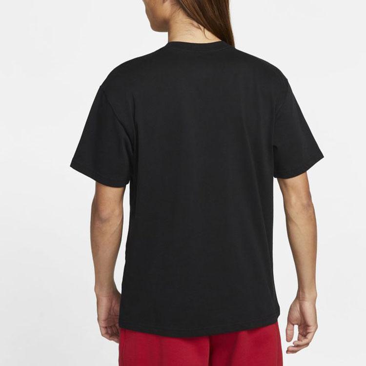 Nike Logo Print Crew Neck Short Sleeve T-Shirt Men Tops Black DM2350-010