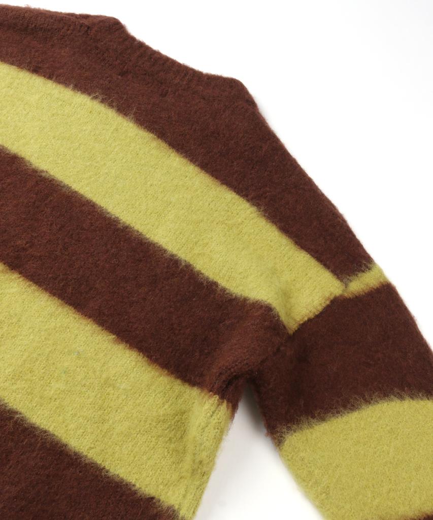 INDUST Wool Brush Stripe Knit_Brown