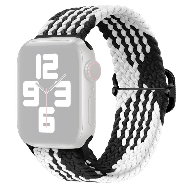 For Apple Watch Series 10 42mm/9 8 7 41mm/SE (2023) SE (2022) SE 6 5 4 40mm/3 2 1 38mm Watch Band Braided Nylon Strap