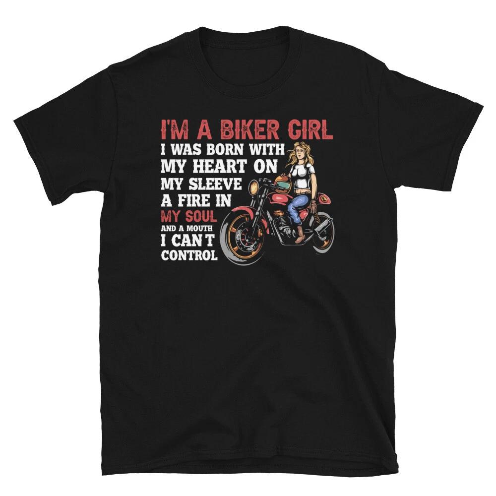 Chopper Cruiser Motorbike I m A Biker T-Shirt Girl Biker T-Shirt L