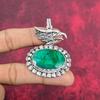Emerald Pendant, 925 Sterling Silver Pendant Gemstone Jewelry, Handmade Pendant Amazing Jewelry, Gift For Her