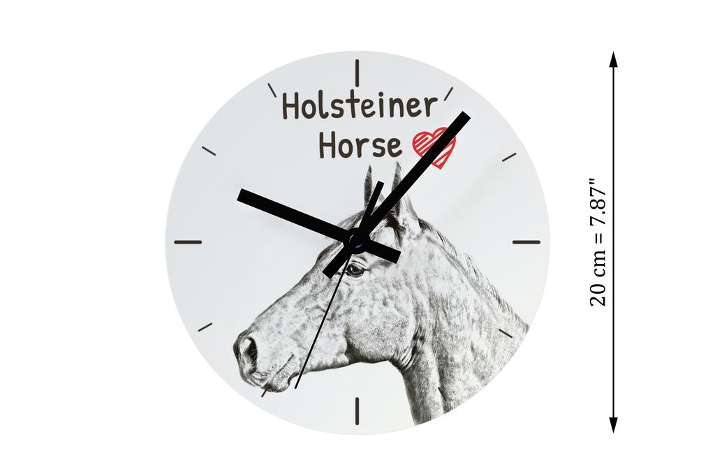 Holsteiner Horse – Wall clock with a horse, shelf clock with a print | Art-Dog