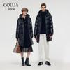 GOELIA Unisex Mid-Length Hooded Goose Down Jacket