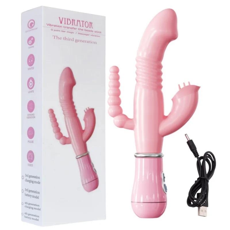 2-in-1 Licking Tongue & Vibrating Massager 12 Modes Female Clitoral G-Spot Stimulator USB Chargeable Adult Sexuality Product Toy