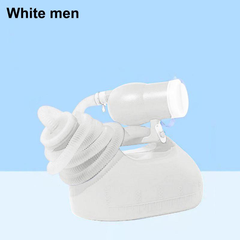 Peace Appliance Draagbaar Urinaal Plasfles 2000ml Voor Mannen En Vrouwen Lekkagevrij Unisex Potje Voor Thuis Kamperen Auto Reisaccessoires men wit