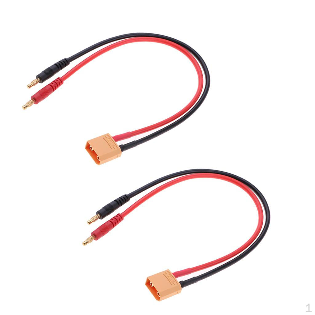 

2pcs RC Battery Plug ,Charging Cable , XT90 Connector Banana
