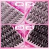 640 Clusters Of Single-Cluster False Eyelashes 10-16Mmdiy Natural Dense D-Curve Self-Grafting