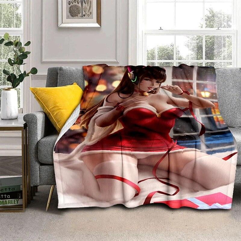 Weihnachten Sexy Schönheit Geschenk Weiche Plüsch Sofa Bett Werfen Cartoon Picknick Decken Moderne Flanell Decke Abdeckung Bettdecke Geschenk
