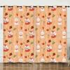 Curtain Cartoon Animal Bear Deer Love Kitten Digital Printing Blackout Curtain Punching
