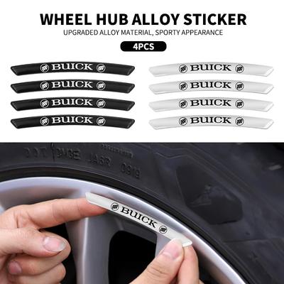 4pcs Metal Car Wheel Hub Decoration Stickers For Century Excelle XT Envision Excelle GT Regal Park Avenue Envista GL8 GL6