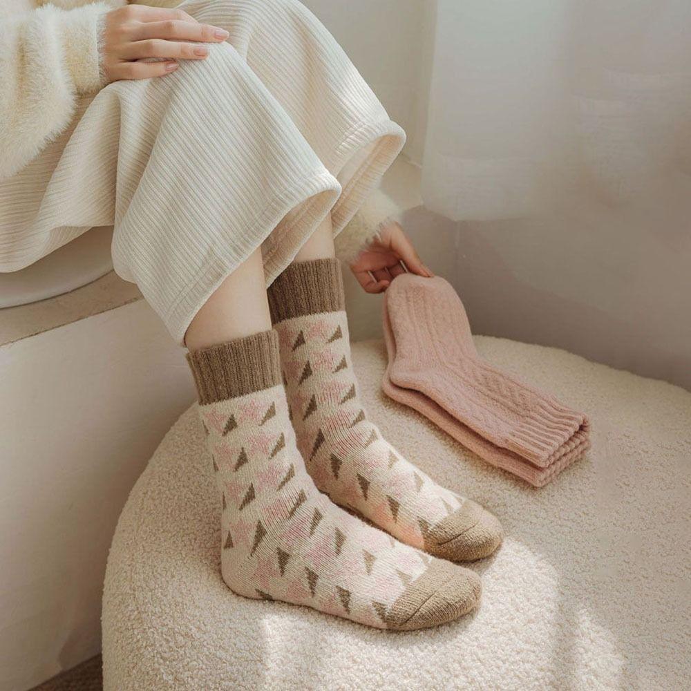 Thickened Women's Socks Cold Proof Warm Socks INS Style Thermal Long Socks  Autumn Winter