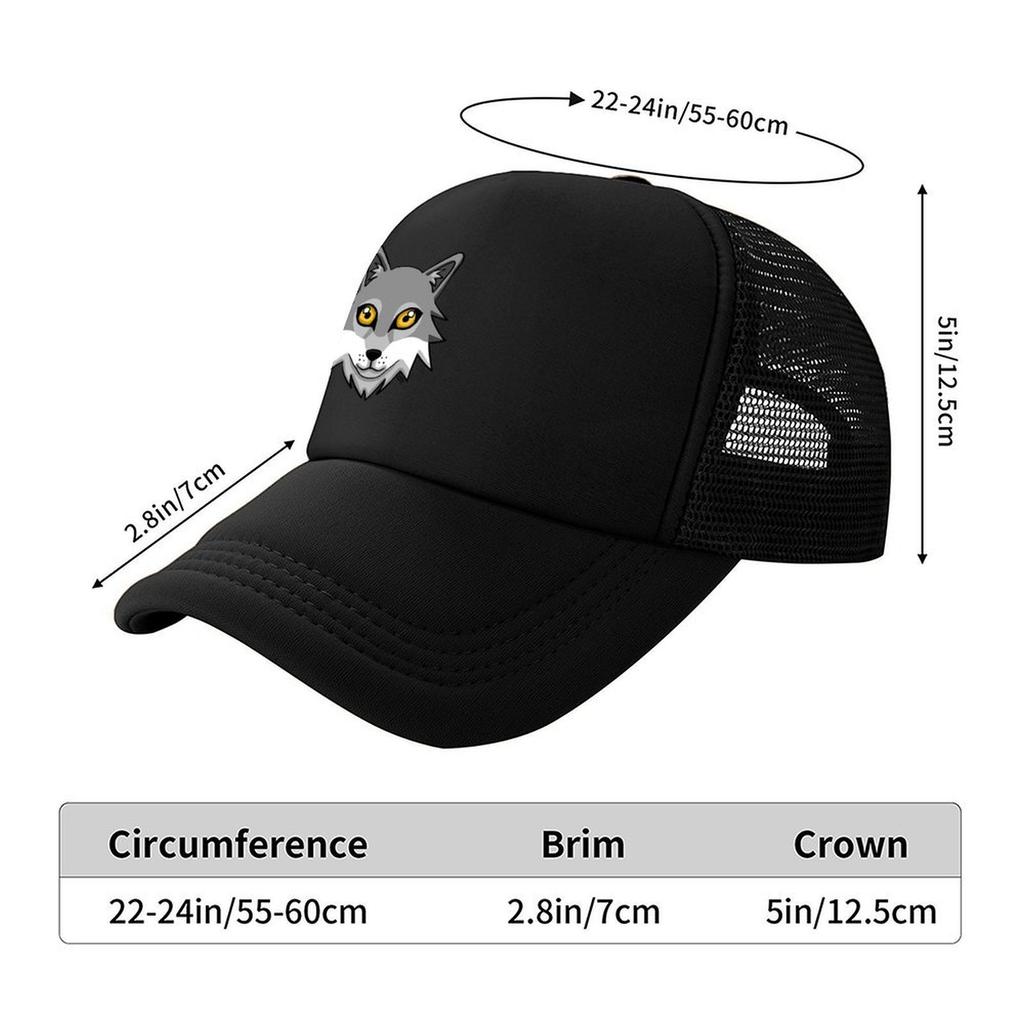 Wolf Head Baseball Cap Hat Men Streetwear Trucker Cap Luxury Caps Womens Beach Mens