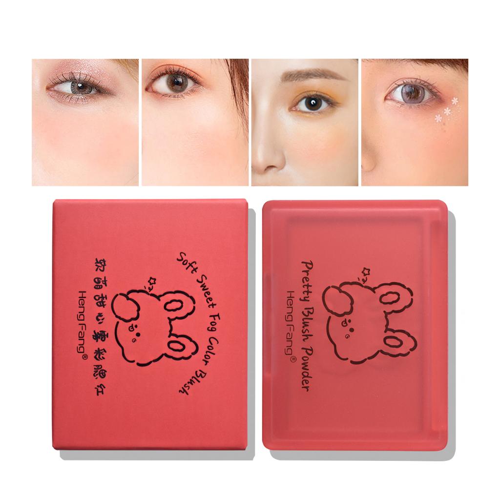 HengFang Soft Sweet Fog Color Blush Fine Powder Blusher Multi-Purpose Face makeup