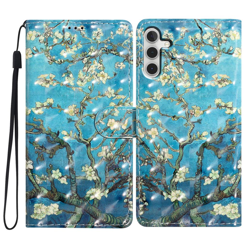 For Samsung Galaxy A16 5G/A16 4G Case PU Leather 3D Pattern Printing Wallet Phone Cover