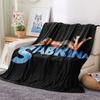 Sabrina Printed Flannel Blanket, Soft Throw for Bedroom Sofa, Washable, Christmas Present, Great Gift.
