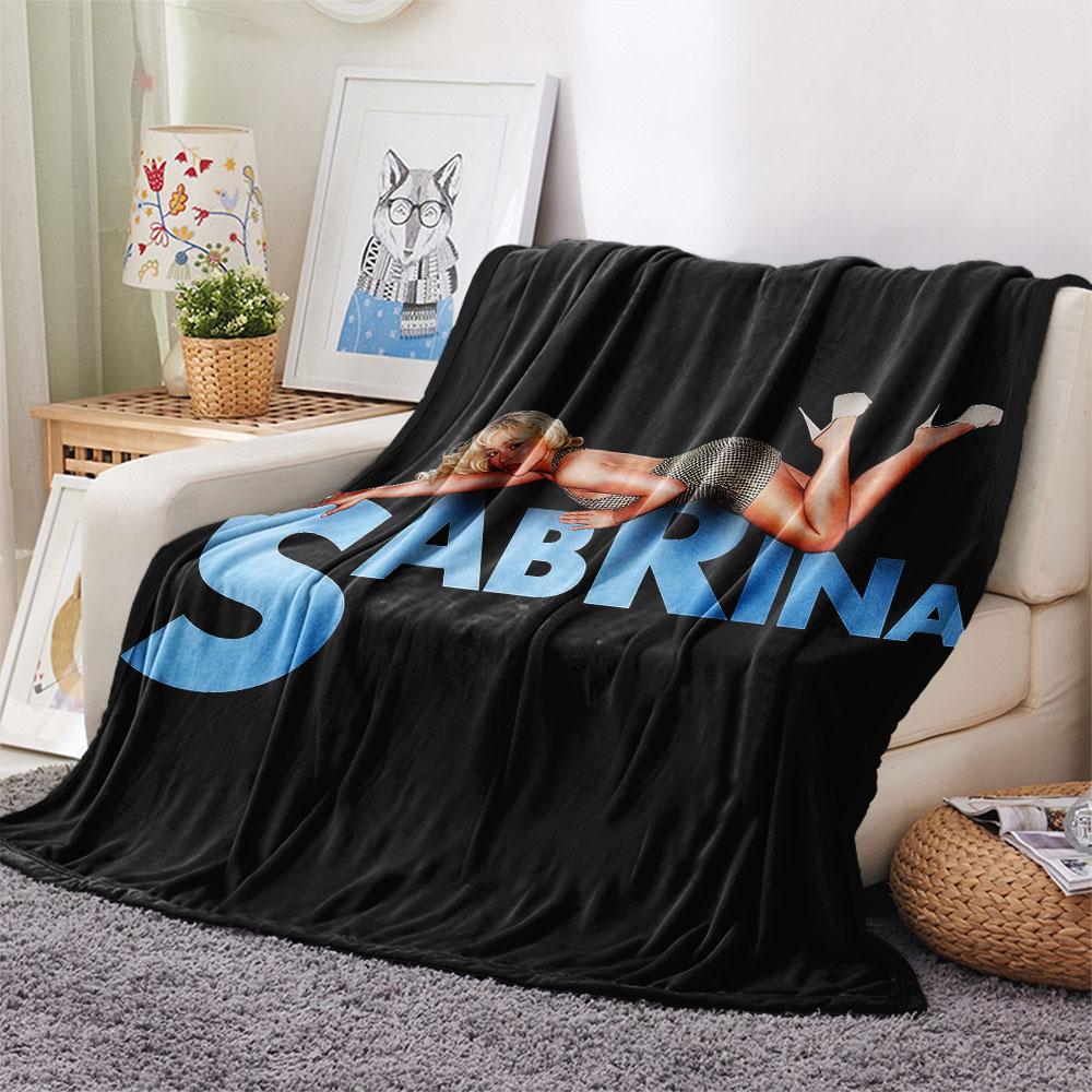 Sabrina Printed Flannel Blanket, Soft Throw for Bedroom Sofa, Washable, Christmas Present, Great Gift.