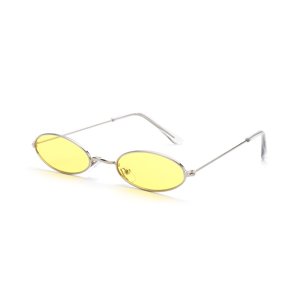 Retro Men and Women Small Frame Vintage Shades Eyeglasses Oval Sunglasses Sun Glasses