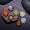 7 Chakra Natural Stone Healing Crystal Set - 25mm Polished Reiki Palm Pocket Gemstones, Solves Spiritual Balance & Meditation