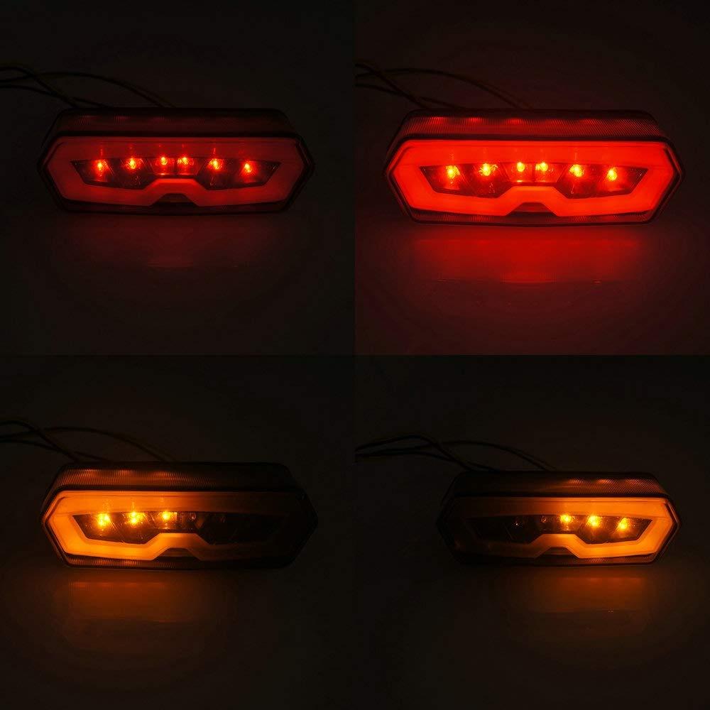 Motorcycle LED Brake Tail Light For Honda Grom MSX125 CBR650F 2014-2016 Rider LED Tail Lamp Smoke Rear Turn Signal