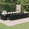 19 Pcs Garden Dining Set Cushions Woven Resin