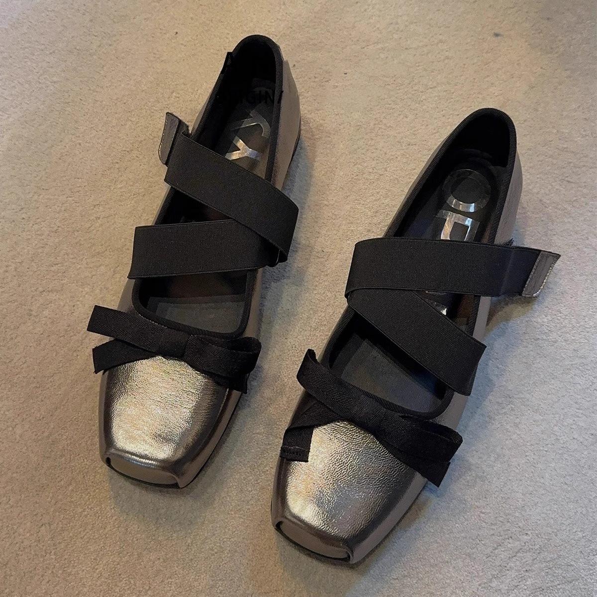 

Ballet shoes women s sports style shallow mouth platform British style Mary Jane shoes 2025 early spring new cross-strap single shoes 40