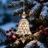 Outdoor Garden Decor Decorations Faux Crystal Bell Suncatcher, Glass Prism Wind Chime Hanging Ornament, Clear Indoor Home Christmas Tree Rainbow Maker