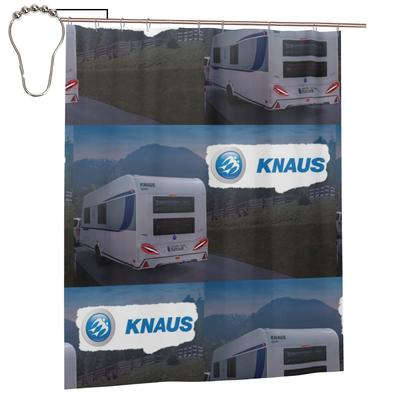 Knaus Karavan Sprchový závěs Koupelna Polyester Voděodolné Koupelnové závěsy S háčky