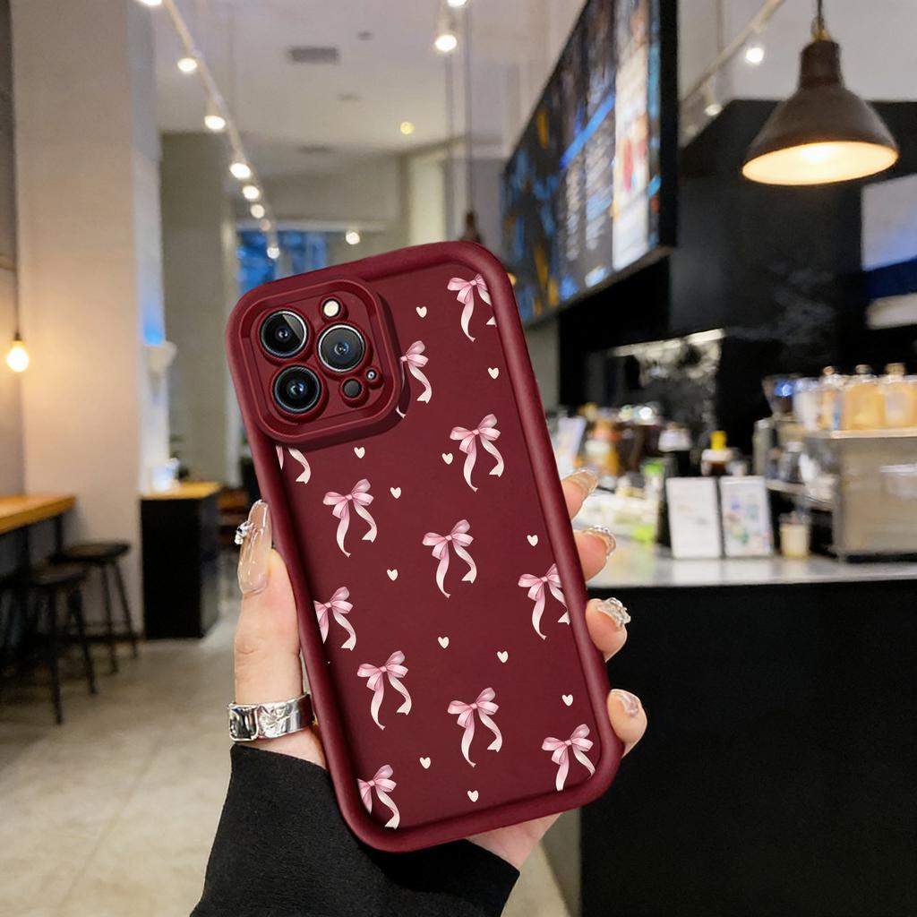 Phone Case For Samsung Galaxy S26 Ultra S25 S23 S24 S21 Plus S25 FE Note 20Ultra Bow Tie Cover Silicone Armor