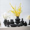 Nordic Minimalist Ceramic Origami Vase Ornament Living Room Bedroom Desktop Flower Arrangement Container Wedding Decoration Vase