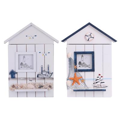 Mediterranean Style House Shape Wooden Key Box Wall Hanging Keys Holder Buy At A Low Prices On Joom E Commerce Platform