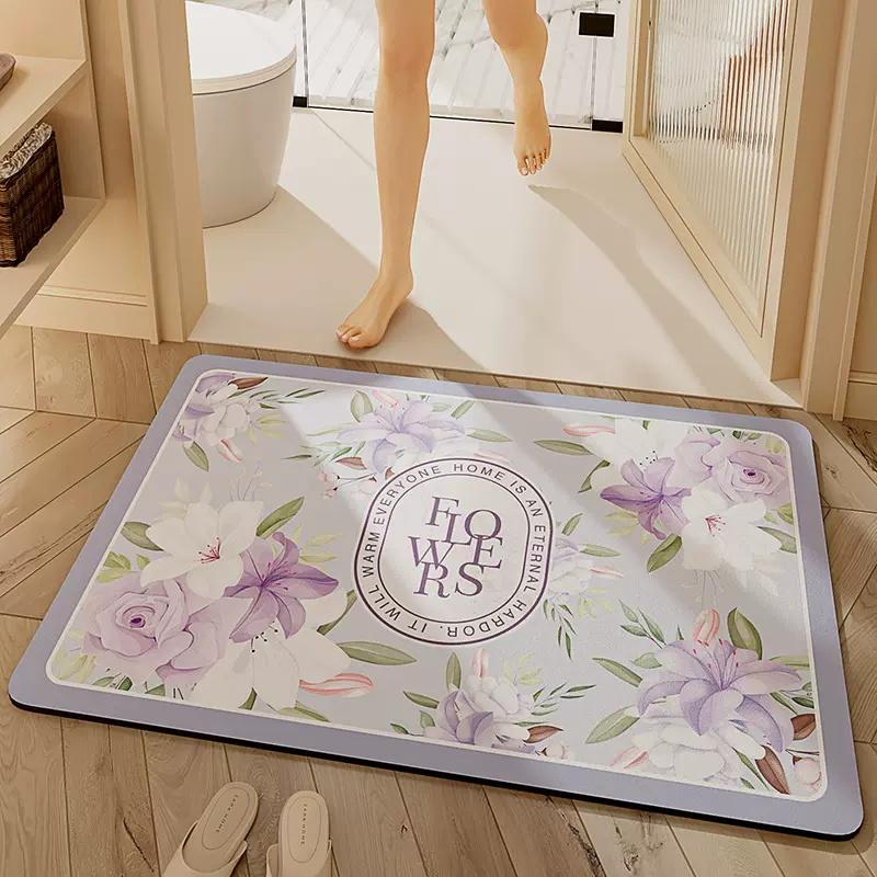 Nordic Bathroom Rugs Anti Slip Bath Mat Foot Mats Quick Dry Shower Carpet Toilet Rugs Door Mat Washable For Living Room