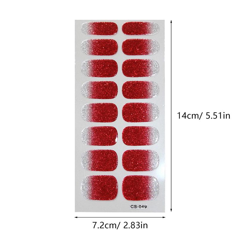 Semi Cured Wraps Fast Gel Nail Sticker Solid Nail Gel Wraps Adhesive Full Cover Gel Nail Decal Uv Lamp Cured Manicure Decoration