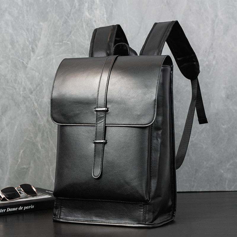 Men'S Backpack Simple Retro Trendy Brand Men'S Bag College Student Schoolbag Computer Backpack Short-Distance Luggage Bag