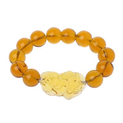 Feng Shui Citrine Gem Stone Bohatství Pi Xiu náramek přitahuje bohatství a hodně štěstí
