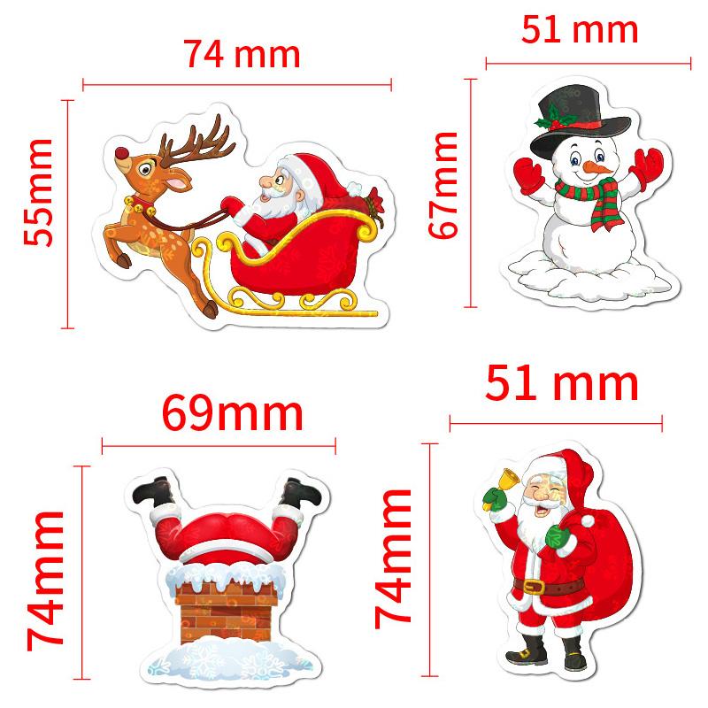 50/100Pcs Christmas Stickers Vinyl Waterproof Holiday Stickers Christmas Stickers for Kids Crafts Bottles Envelopes Gifts
