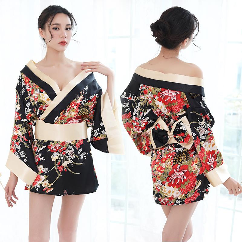 Japanese-style kimono sexy geisha Ikouri kimono pajamas, nightgowns, ninja cheongsam, mando girl