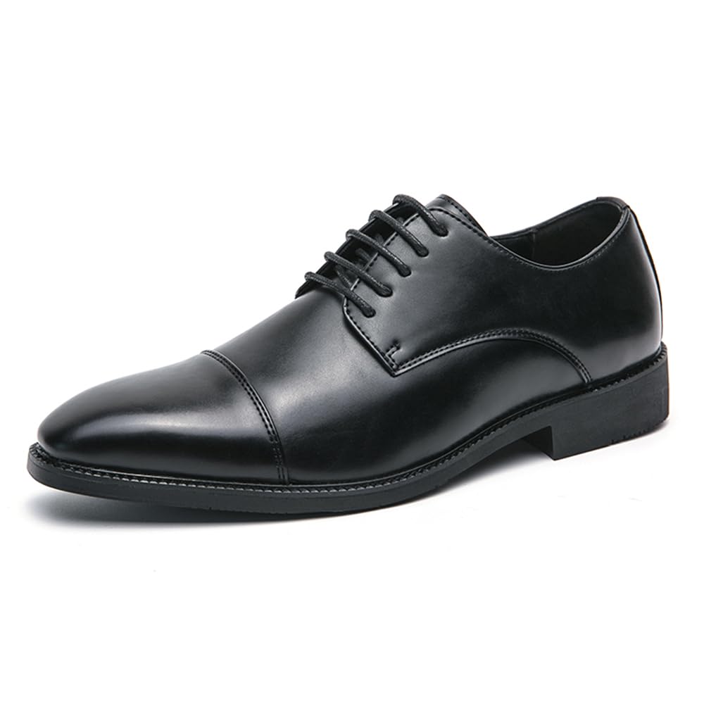 

Business formal inner ear waterproof leather [CTEZ] shoes, men s shoes, shoes, non-slip men s shoes, shoes-Black-25.5