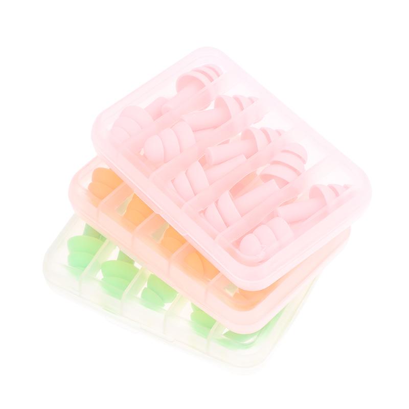 5 Paare/Box Komfort-Ohrstöpsel Geräuschreduzierung Weiche Silikon-Ohrstöpsel Schwimmen Silikon-Ohrstöpsel Schutz-Schlaf-Ohrstöpsel