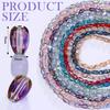 10 Colors 6x8mm Faceted Glass Beads Loose Craft Spacer Beads for DIY Jewelry Bracelet Necklace Earring Keychain Making Crafts