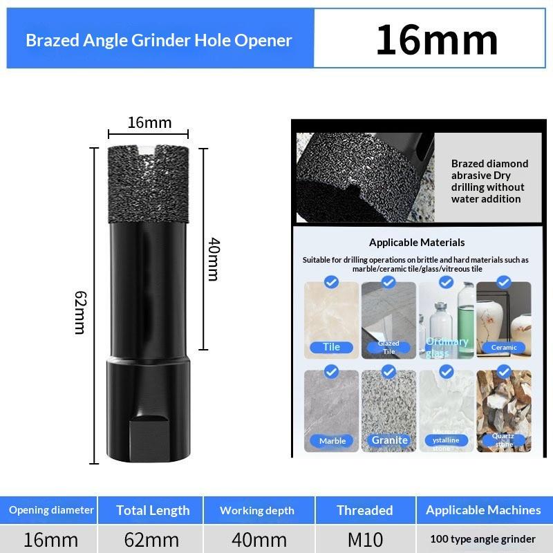 1Pc M10 35Mm Diamond Brazed Dry Core Drill Bit – Hole Saw Cutter For Porcelain Tile, Marble, Glass & Granite