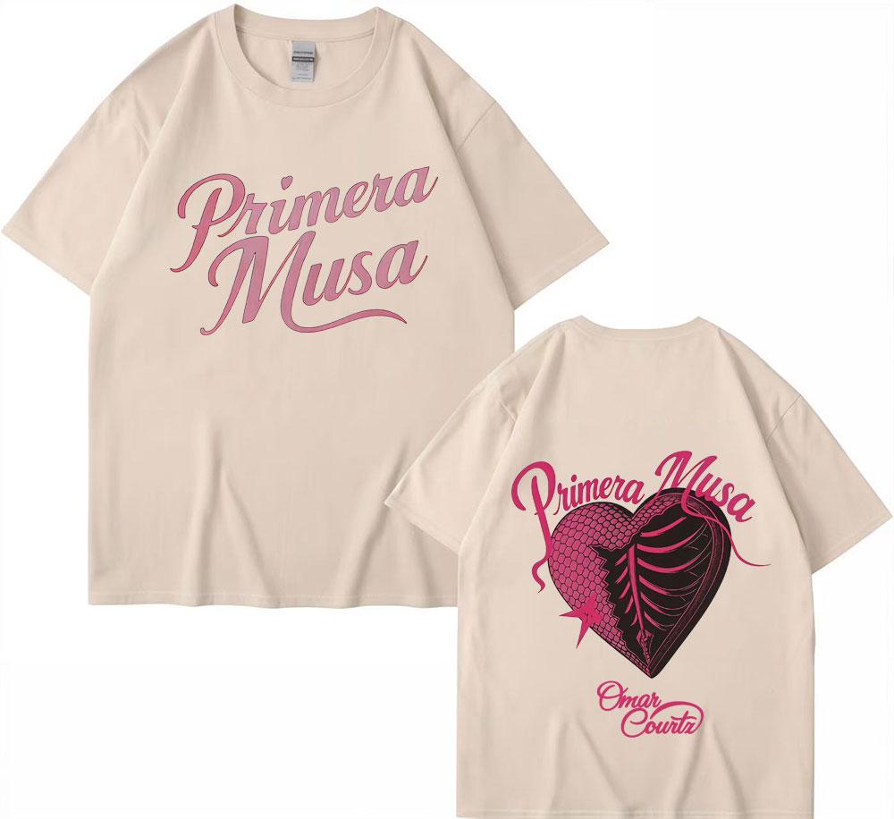 Omar Courtz Primera Musa Album 2025 Summer Merch 100 Pure Cotton Printed Tshirt Men Women Clothing Fashion Aesthetic Comfort