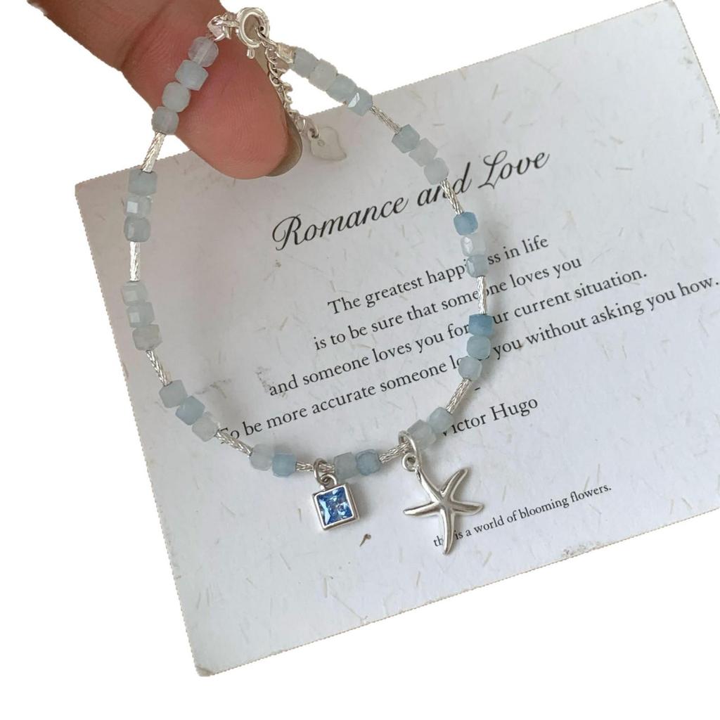 Summer Starfish Beaded Bracelet: Women's Japanese Retro Niche Design, Light Luxury, High-End, Versatile Hand Jewelry
