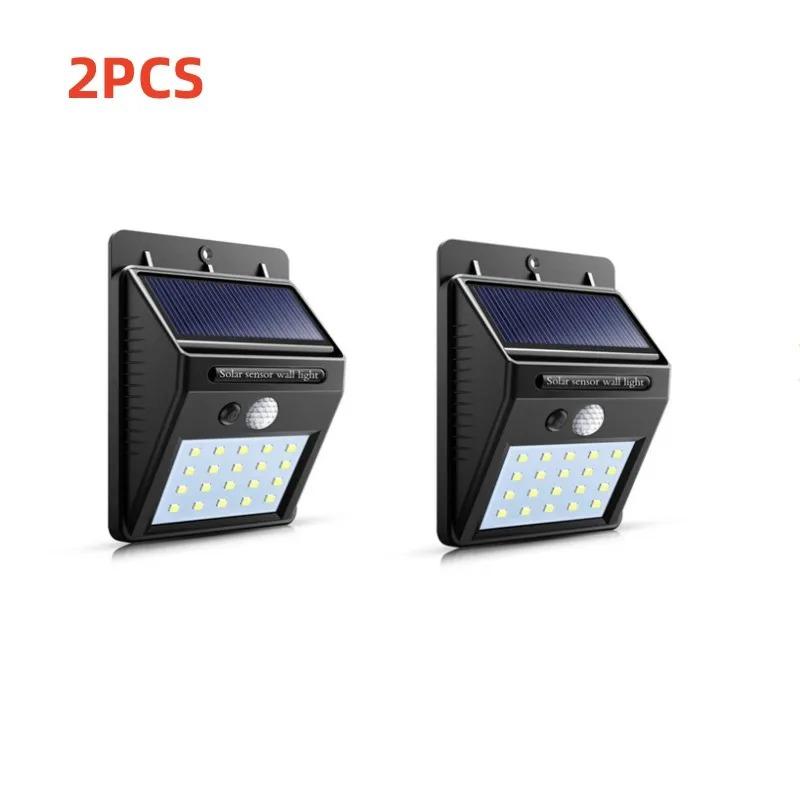 800LMLED Solar Wall Lights Wireless Motion Sensor Solar Garden Lights IP65 Waterproof Solar Deck Lights for Gardens Patios Front Door