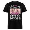 Just a Girl Who Loves Anime Cats and Sketching Shirt Cute Anime Fans Gift TShirt