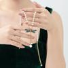 Retro Dragonfly Enamel Tassel Pearl Necklace - Chinese Three-Dimensional Insect Clavicle Chain
